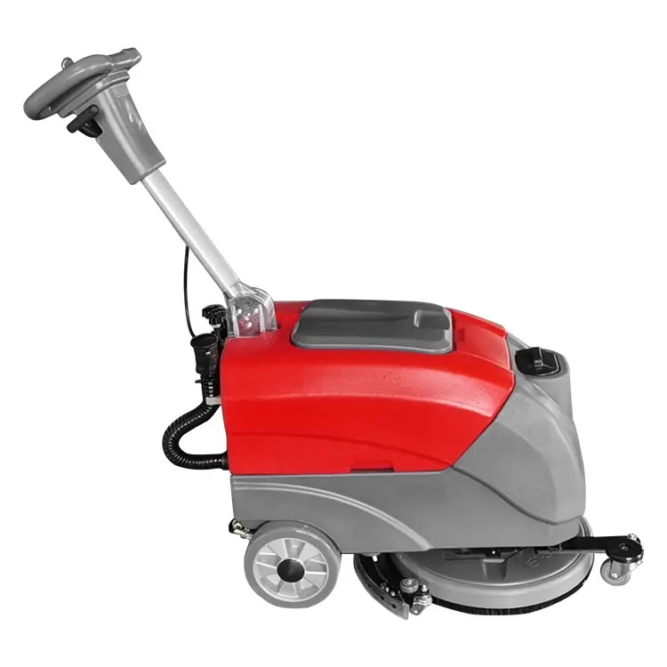 Sj25 gấp đi bộ-phía sau sàn Scrubber nhà máy siêu thị Pin hoạt động sàn máy làm sạch