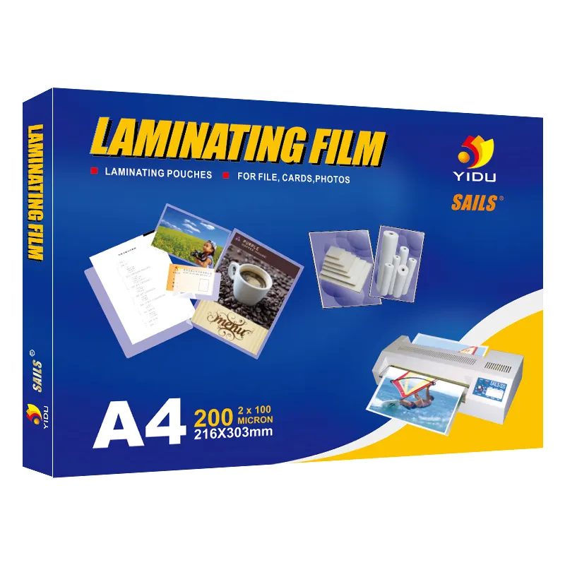 A2 a3 tamanho a4 125 micron 175micron, 300 microfone forma quadrada brilhante plástico laminação térmica folha holográfica filme branco para papel