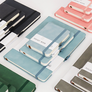 Venta al por mayor personalizado A5 con correa elástica PU diario cuaderno impreso marca Logo diario Bloc cuaderno de notas de cuero PU - Product Image 3