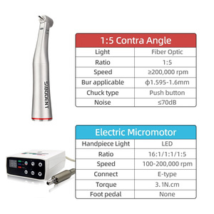 Micromotore elettrico dentale a LED per rettificatrice dentale per apparecchiature endodontiche lavoro con 1:5/1:1:/16:1 contrangolo - Product Image 3