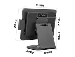 Dual-Touchscreen 15 Zoll 9,7 Zoll Aluminium legierung Shell Windows POS-Maschine Effiziente Registrier kasse für Restaurant Retail Shop - Product Image 4