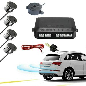 Sistema de Radar de aparcamiento inverso para coche, Kit de 4 sensores de marcha atrás con alarma delantera y trasera, recordatorio, pantalla LED, Conducción Segura - Product Image 1