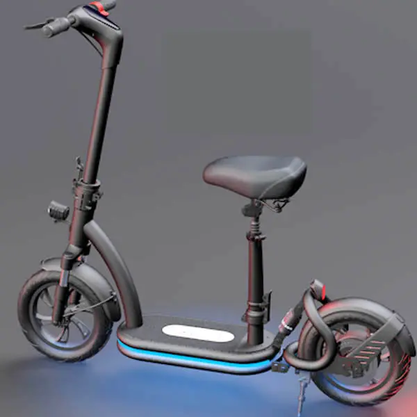 Nuovo arrivo 2 ruote 450W Scooter elettrico con sedile 12 pollici grande pneumatico 48V lungo raggio Bluetooth App per adulti