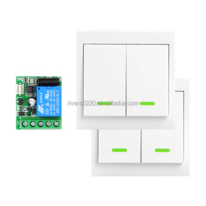 LED için will DC12V 315/433mhz uzaktan alıcı kontrol anahtarı ekli uzaktan kumanda ile 86 2 düğmeli panel yazın - Product Image 4