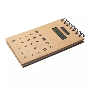 Cuaderno de 8 dígitos multifunción creativo logotipo personalizado barato de energía Solar de promoción kraft regalo nota calculadora - Product Image 4