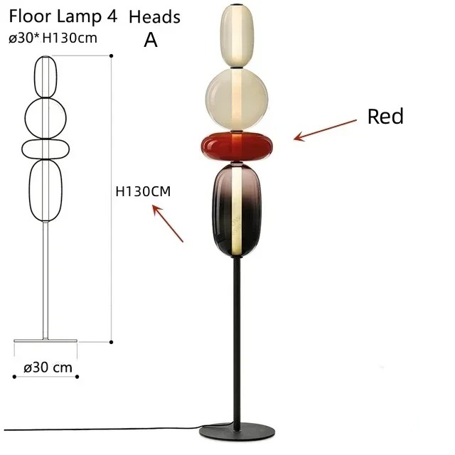 Floor lamp 4 Heads A