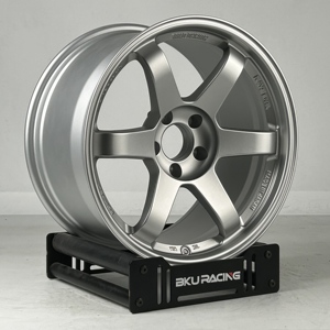RC dövme tekerlekler 5x114.3 özel Subaru WRX STI Legacy B4 için 17 18 19 inç JDM fırçalanmış kırmızı/mat şerit özel alaşım jantlar - Product Image 2