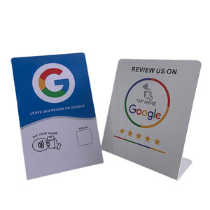 Nuovo arrivato 180 byte programmabili PVC vuoto NFC Tap Google Review Stand per Feedback - Product Image 1
