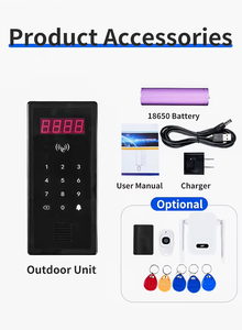Nuevos sistemas de intercomunicación de dos vías inalámbricos para edificios de apartamentos tarjetas de control de acceso Sistema de Control de Acceso de puerta de timbre de seguridad