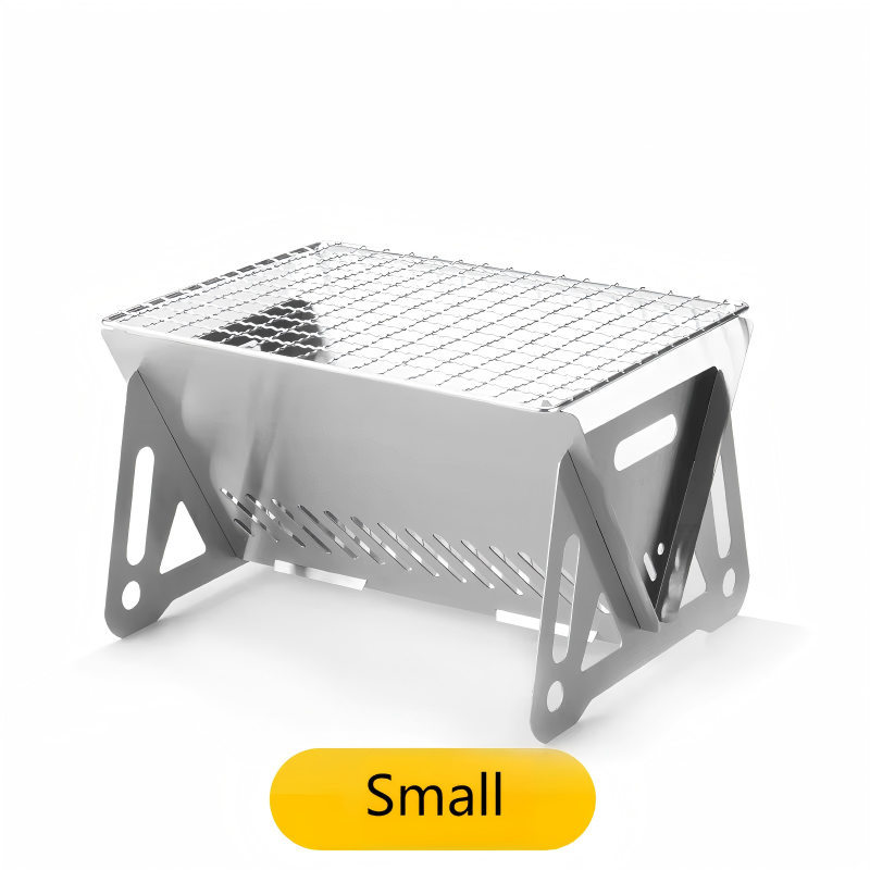 Petit barbecue couleur acier inoxydable (21 cm)