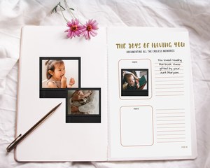 Custom Salaam Little Muslim Baby Keepsake Baby Memory Photo <strong>Book</strong> with Quran and Hadith References 80 Pages