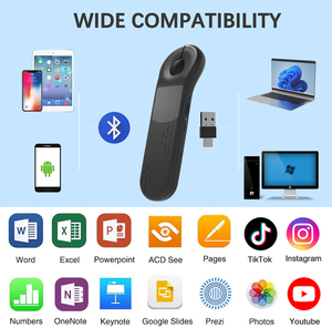 2,4 GHz Wireless USB-Fernbedienung PowerPoint Presenter Roter Laserpointer Kompatibel mit Mac Keynote & PC Laptop - Product Image 4
