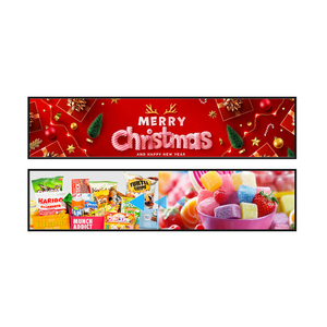 Pantalla de barra LCD comercial de 28 pulgadas con sistema Android o Windows opcional, soporte CMS, reproducción USB para espacios públicos - Product Image 1