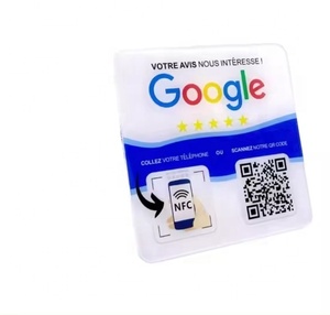 Mẫu Có sẵn Tùy chỉnh NFC sticker RFID Bảng menu thẻ Acrylic xem xét Thẻ NFC menu đứng Google xem xét thẻ - Product Image 1