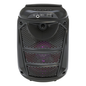 Tragbare <span class=keywords><strong>RGB</strong></span>-<span class=keywords><strong>LED</strong></span>-Beleuchtung BT-Lautsprecher Audio-Fernbedienung Mikrofon Woofer für die Funktion der Heimkino-Party-Speicher karte