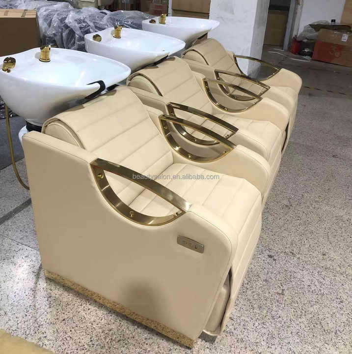 Customized Modern Hair Washing Station Barber Shop Beauty Salon Equipment Electric Shampoo Chair with Ceramic Shampoo Bowl