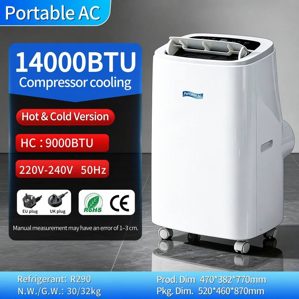 White 14000BTU Adjust hot and cold