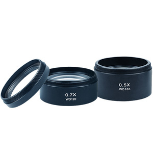 Lente de objetivo auxiliar para microscopio, aumento de 0,5X/0,7X, a prueba de aceite, a prueba de polvo, fuente de luz LED, distancia extendida para óptica - Product Image 5
