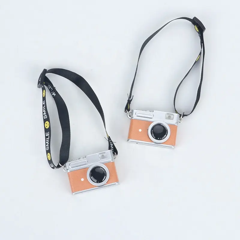 Llavero de sonido de obturador con forma de cámara de moda con cámara de decoración de juguete ligero