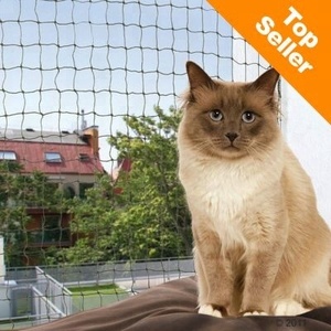 猫の網のバルコニーバルコニーと窓のためのペットメッシュフェンスペットのための黒いナイロンバルコニーネット転倒防止猫のネット - Product Image 2