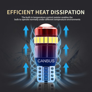 Nhà Sản Xuất Không Có Lỗi 194 W5w <span class=keywords><strong>T10</strong></span> <span class=keywords><strong>LED</strong></span> Canbus 168 Bóng Đèn 3014 18smd 12V Trắng Red Side Nêm Nội Thất Festoon Xe Dome Đèn - Product Image 5