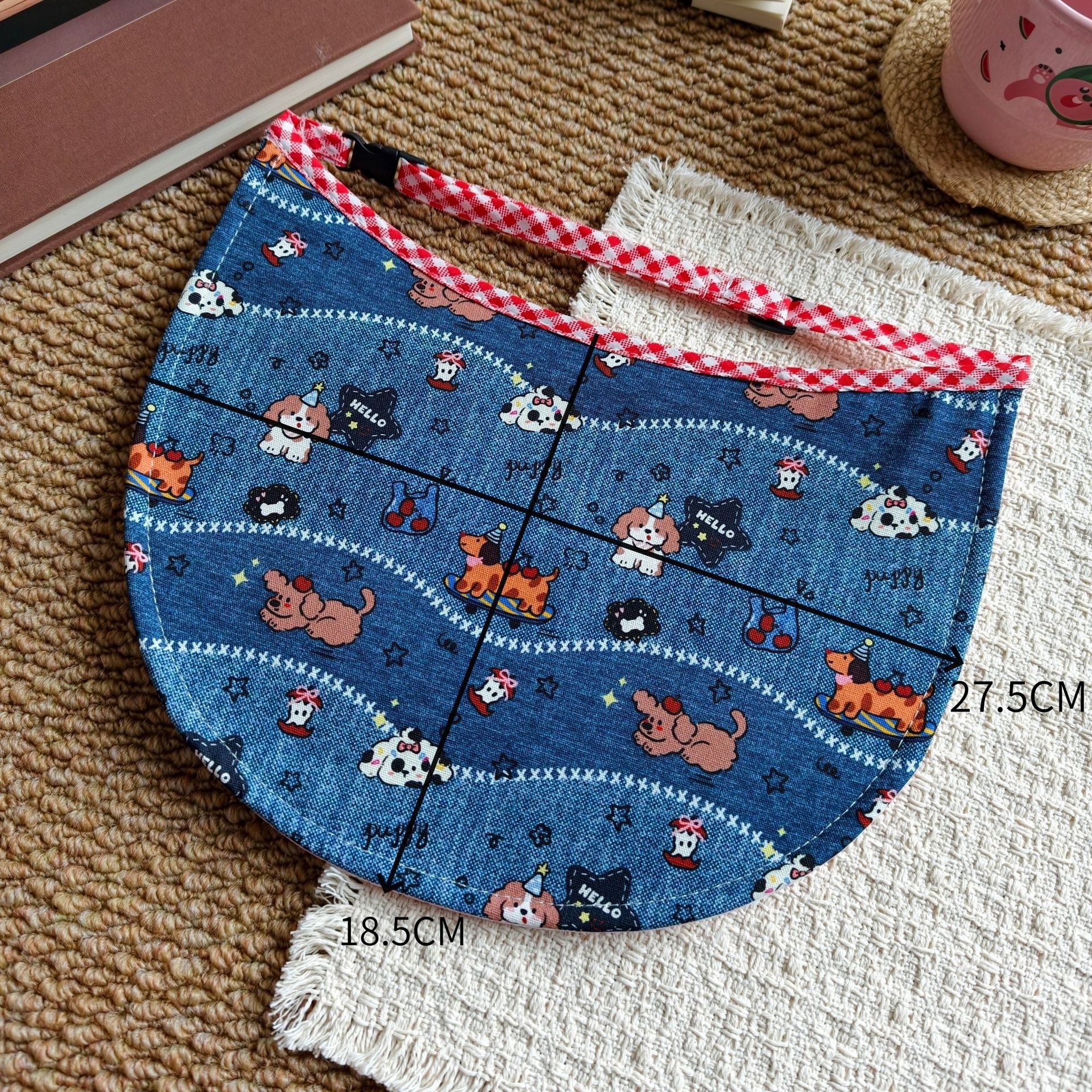 Denim little dog bib