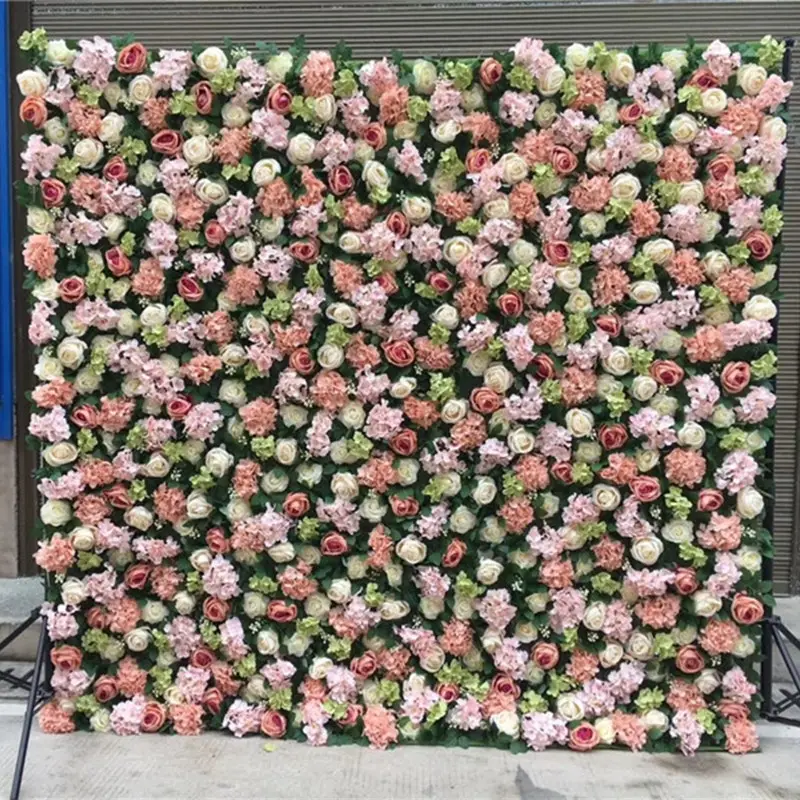 Flores artificiales para decoración de pared, decoración de escenario, boda, evento, FBY02S-10, venta al por mayor