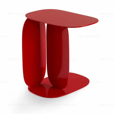 Mesa de pie de mesa lateral de metal moderno