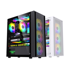 Lovingcool <strong>Pc</strong> <strong>Case</strong> Full Tower ATX Gaming Computer Desktop With RGB FAN Kit LED Computer <strong>Cases</strong> &amp; Towers Glass <strong>PC</strong> Chassis Casing - Product Image 1