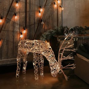 庭の屋外装飾用大型照明付き鹿クリスマスライト