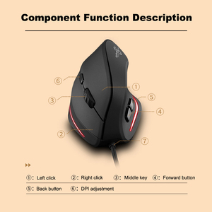 Kabel gebundene vertikale Programmier-Gaming-Maus Einstellbare 7200DPI Oem-Maus für Computer - Product Image 4