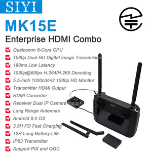 Siyi ระบบวิทยุมือถือขนาดเล็กความละเอียด HD ของ MK15E หน้าจอ5.5นิ้ว1080P 60fps 180MS โดรนอุปกรณ์ควบคุมระยะไกลไมโครโฟนจากญี่ปุ่น - Product Image 6