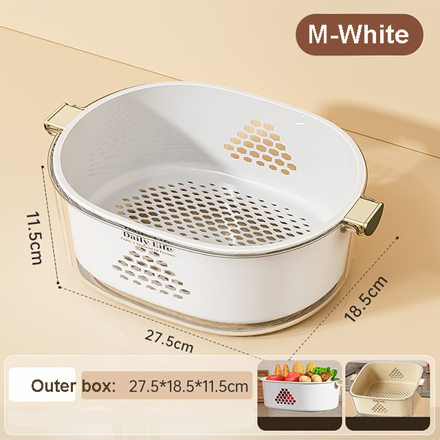 White M Oval shape