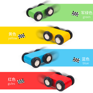 木製おもちゃグライダー4階建てトラックスライドブロックローラーコースタートラックカー子供用慣性エクストリームスピードスライドカーおもちゃ