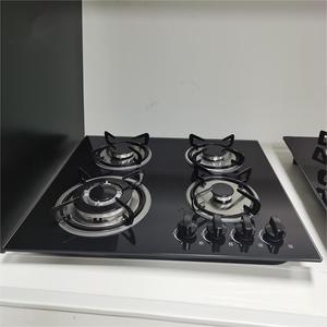 高品质4燃烧器燃气灶黑色钢化玻璃内置房车户外汽车炊具电源 - Product Image 5