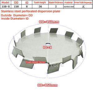 SUS 304 Agitator <strong>Disk</strong> Dispersion Plate <strong>Mixer</strong> Machine Paddle Stainless Steel Dispersed <strong>Disk</strong> Blades for Paint <strong>Mixer</strong>