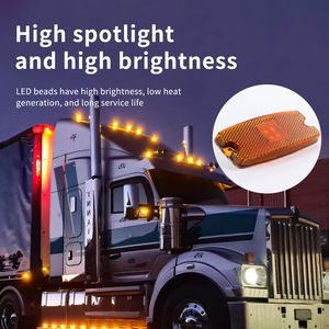 Dot emark ไฟส่องทางด้านข้างสำหรับรถพ่วง10-30V พร้อมตัวสะท้อนแสง LED รถพ่วงไฟสะท้อนด้านข้าง - Product Image 2