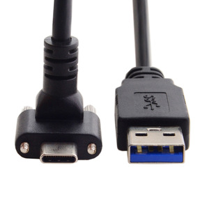 สายชาร์จ USB USB ชนิด C ตัวผู้ไปยังมุมขวาตัวผู้พร้อมสายข้อมูลแบบสกรูสำหรับคอมพิวเตอร์อุตสาหกรรม - Product Image 3