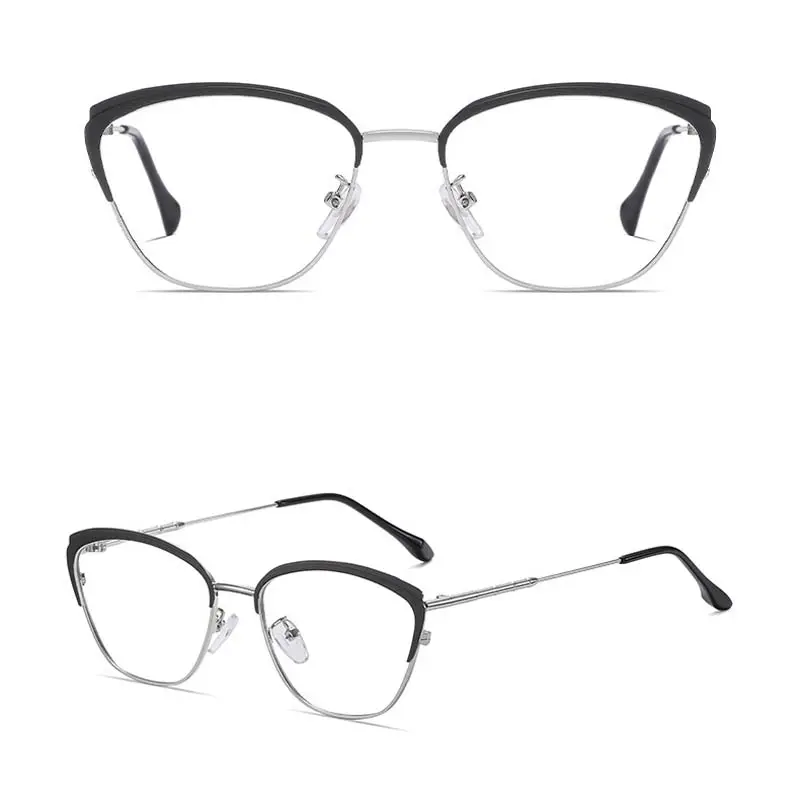 2022 جديد الأزياء عالية الجودة مكافحة الأزرق إطار البصريات نظارات نظارات المعادن إطار نظارة بصر النساء