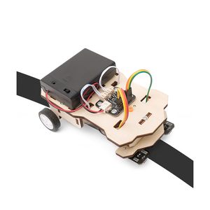 Fabbrica fai da te Black Tracking Line Follower Robot Kit auto giocattolo Robot Smart Robot Starter Kit stelo in legno scienza ingegneria giocattoli - Product Image 1