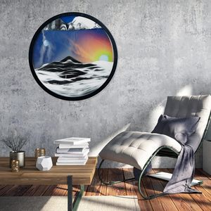 Rotatable <strong>Wall</strong> Hanging <strong>Sand</strong> Draw Frame Dynamic <strong>Sand</strong> Painting Artwork 3D Sandscapes Pictures <strong>Wall</strong> Sculptures Moving <strong>Sand</strong> Art