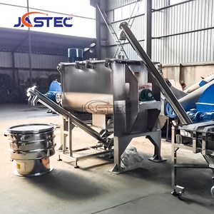 30-60L sürekli çalışma yatay karıştırıcı toz şerit karıştırıcılar statik Spiral mikser şerit Blender platformu ile - Product Image 2