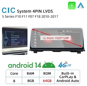 12.3インチBMW 5シリーズF10 F11 2011 2017 CIC NBTシステムHDタッチスクリーンAndroidカー用マルチメディアプレーヤーDSPステレオGPS - Product Image 4
