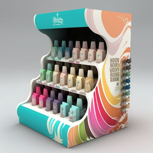 Freely Design <strong>Custom</strong> <strong>Printing</strong> Nail Polish Lipstick Cosmetic Makeup Shop <strong>Display</strong> Perfume <strong>Counter</strong> <strong>Display</strong> <strong>Box</strong> - Product Image 3