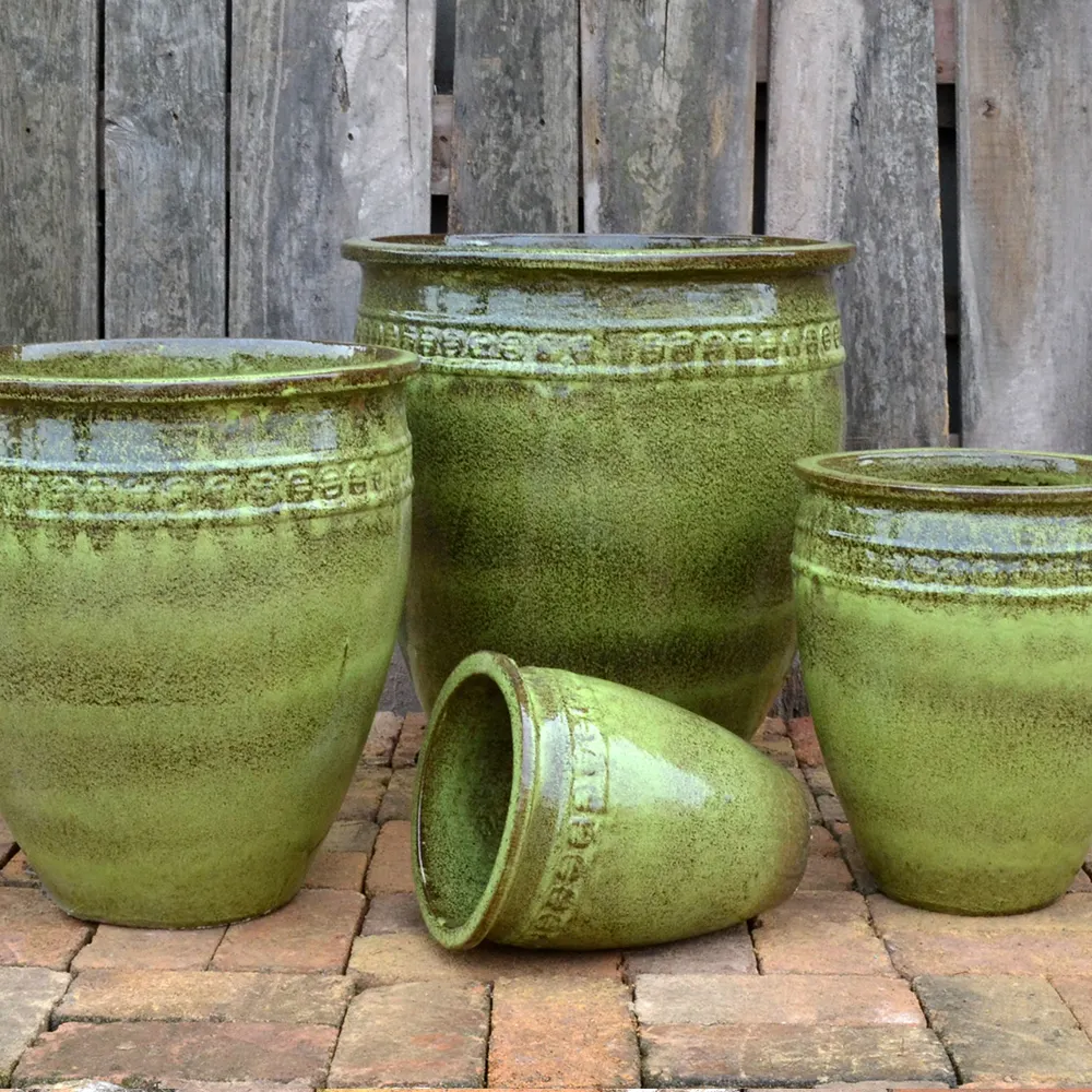 Vasi per piante in ceramica idratante smaltati originali di fabbrica per fiori e piante verdi