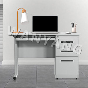 Metallo grigio contemporaneo semplice cassetto lampada per computer personale a buon mercato da tavolo workstation mobili per la casa moderni scrivanie da ufficio - Product Image 5