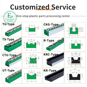 Piezas de lubricación de mecanizado CNC de precisión personalizadas para riel de guía de cadena lateral de transportador lineal UHMWPE Nylon POM PE guías lineales - Product Image 4