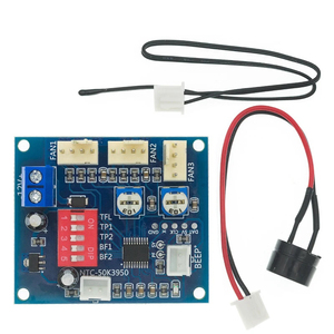 1個DC 12V 5A PWM PC CPUファン温度制御速度コントローラボードスピードコントローラ温度プローブノズル - Product Image 1