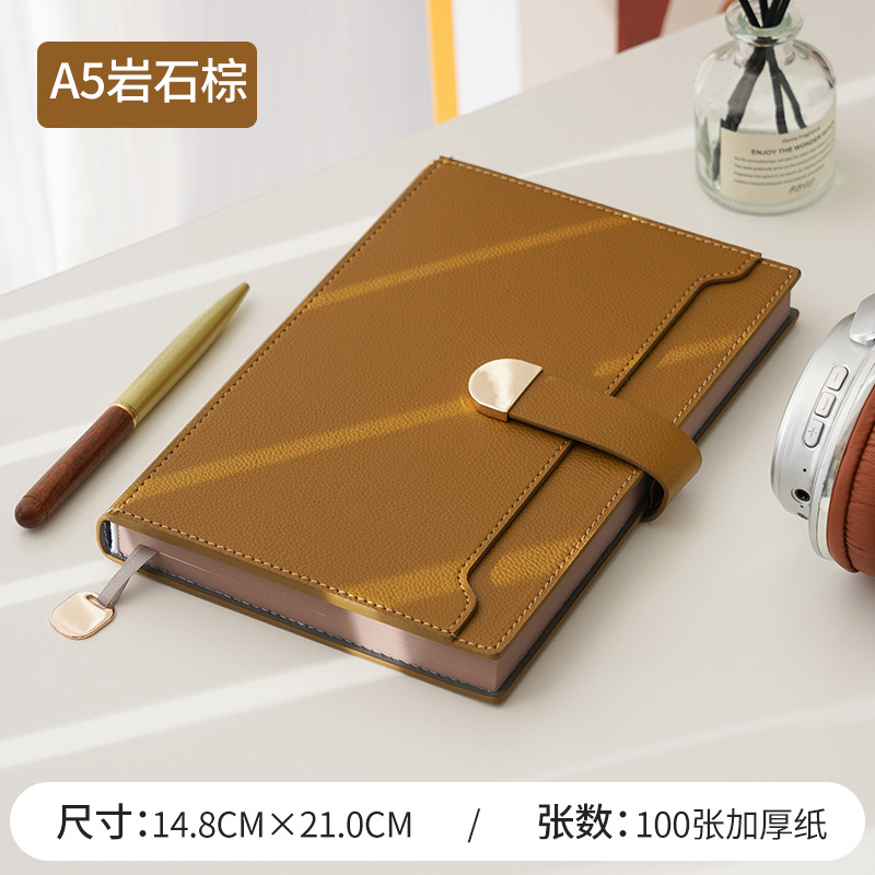 B สีน้ำตาลหิน-ดีไซน์หัวเข็มขัดแม่เหล็ก (256หน้า)