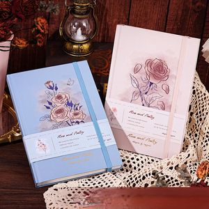 A5 gül Manor ve kelebek dizüstü yaratıcı renkli iç öğrenci ciltli ciltleme günlüğü kitap ciltli araba hattı kitap - Product Image 2